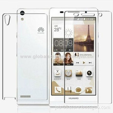 Tempered-glass Screen Protector for Huawei Ascend P6, 0.33mm with Arc Edge